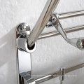 Towel Rack Shelf Chrome Towel Bar Rails Screw Wall Mounted Towel Holder in Bathroom